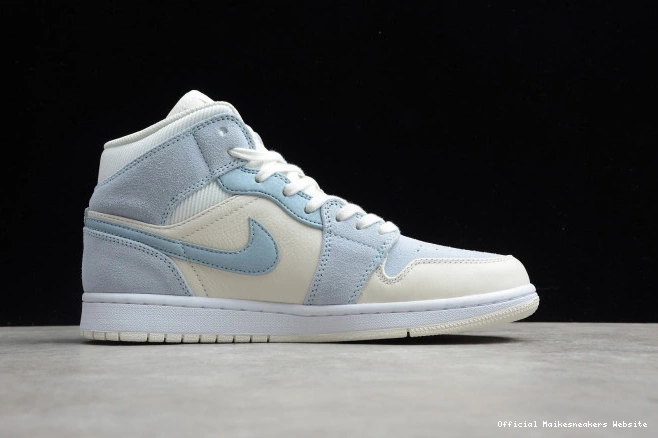 Official Maikesneakers Mixed Blue Mid DA4666-100 Jordan 1 Air Textures 0722
